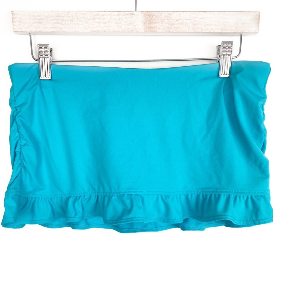 Athleta Blue Ruffle Swim Skirt - Size S - Picture 3 of 8
